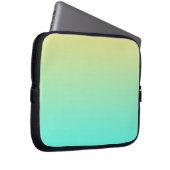 Pastel Gradient Hintergrund Türkis Gelb Laptopschutzhülle (Vorne Rechts)