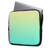 Pastel Gradient Hintergrund Türkis Gelb Laptopschutzhülle (Vorderseite Links)
