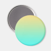 Pastel Gradient Hintergrund Türkis Gelb Magnet (Vorderseite/Rückseite)