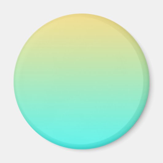 Pastel Gradient Hintergrund Türkis Gelb Magnet (Vorne)