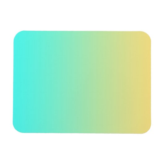 Pastel Gradient Hintergrund Türkis Gelb Magnet (Horizontal)