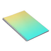 Pastel Gradient Hintergrund Türkis Gelb Notizblock (Rechte Seite)