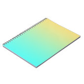 Pastel Gradient Hintergrund Türkis Gelb Notizblock (Linke Seite)