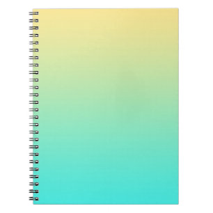 Pastel Gradient Hintergrund Türkis Gelb Notizblock