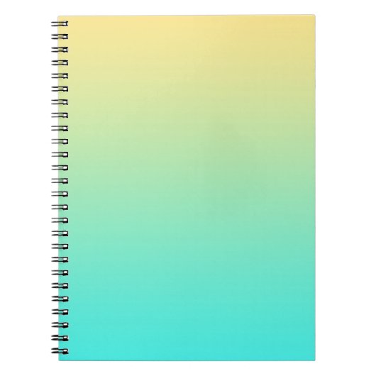 Pastel Gradient Hintergrund Türkis Gelb Notizblock (Vorderseite)