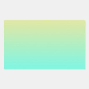 Pastel Gradient Hintergrund Türkis Gelb Rechteckiger Aufkleber