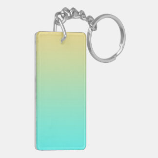 Pastel Gradient Hintergrund Türkis Gelb Schlüsselanhänger