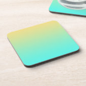 Pastel Gradient Hintergrund Türkis Gelb Untersetzer (Linke Seite)