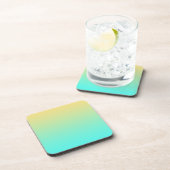 Pastel Gradient Hintergrund Türkis Gelb Untersetzer (Rechte Seite)