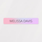 Pastel Gradient Kids Waterproof Name Labels Etiketten (Design 1)