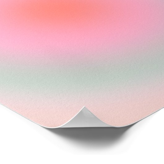 Pastel Gradient Minimalistisch Aura Poster (Ecke)