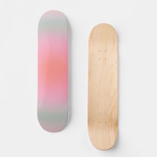 Pastel Gradient Minimalistisch Aura Skateboard (Vorderseite)