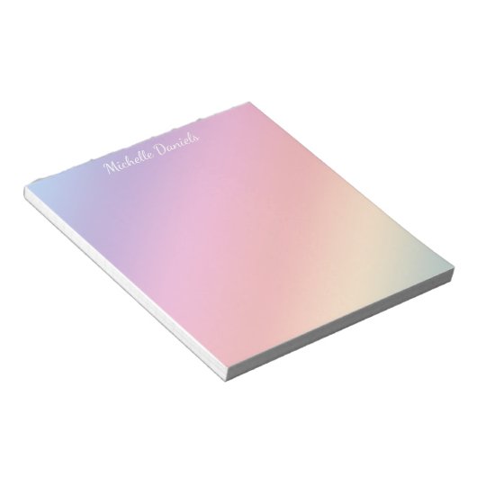 Pastel Gradient mit (oder ohne) Name Notizblock (angewinkelt)