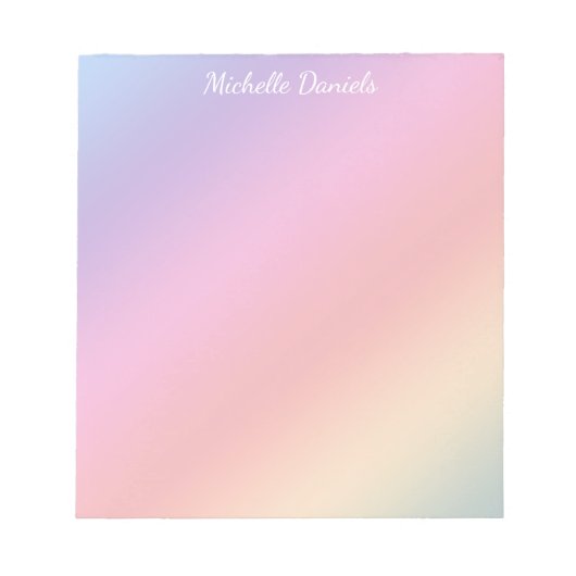 Pastel Gradient mit (oder ohne) Name Notizblock (Vorderseite)