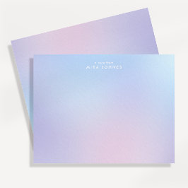 Pastel Gradient Ombre Modern Stationery Note Card Mitteilungskarte