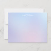 Pastel Gradient Ombre Modern Stationery Note Card Mitteilungskarte (Vorderseite)