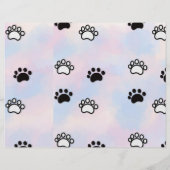 Pastel Gradient Pink Dog Paws Scrapbook Paper Flyer (Hinten)