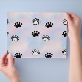 Pastel Gradient Pink Dog Paws Scrapbook Paper Flyer (Hand)