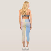Pastel Gradient Vintages Muster Capri Leggings (Rückseite)