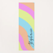 Pastel Gradient Waves Yogamatte (Vorderseite)