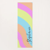 Pastel Gradient Waves Yogamatte (Rückseite)