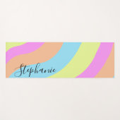 Pastel Gradient Waves Yogamatte (Vorderseite (Horizontal))