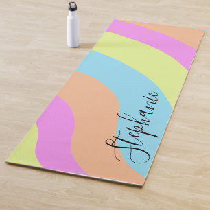 Pastel Gradient Waves Yogamatte