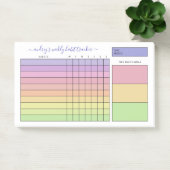 Pastel Gradient Weekly Habit Tracker Post-it Klebezettel (Büro)