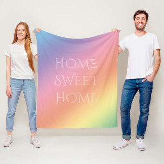 Pastel Gradient Zuhause Sweet Zuhause (anpassbar) Fleecedecke