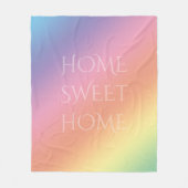 Pastel Gradient Zuhause Sweet Zuhause (anpassbar) Fleecedecke (Vorderseite)