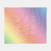 Pastel Gradient Zuhause Sweet Zuhause (anpassbar) Fleecedecke (Vorderseite (Horizontal))