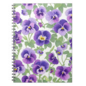 Pastel Graphic Lila Stiefmütterchen Notizblock (Vorderseite)