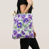 Pastel Graphic Lila Stiefmütterchen Tasche (Von Nahem)