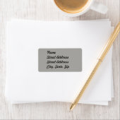 Pastel Gray Address Sticker Adressaufkleber (Insitu)