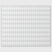 Pastel Gray and White Harlequin Pattern Geschenkpapier (Flach)