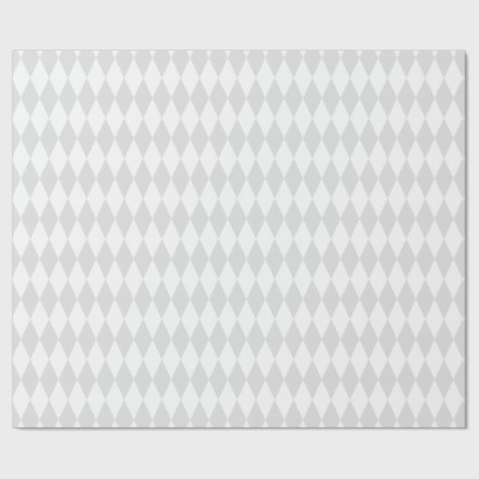 Pastel Gray and White Harlequin Pattern Geschenkpapier (Flach)