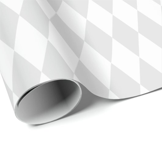 Pastel Gray and White Harlequin Pattern Geschenkpapier (Rolleneckpunkt)