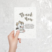 Pastel Gray Blue Niedlich Baby Dragon Dankeskarte