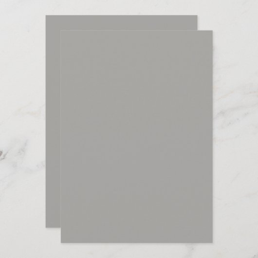 Pastel Gray Einladung (Vorne/Hinten)