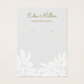 Pastel Gray Floral Script Schriftart Earring (Vorderseite)