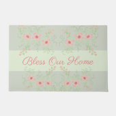 Pastel Gray Green mit Pinks Fußmatte (Vorderseite)