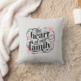 Pastel Gray Heartfelt Familienangebot Kissen