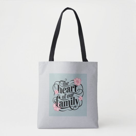 Pastel Gray Heartfelt Familienangebot Tasche (Vorderseite)