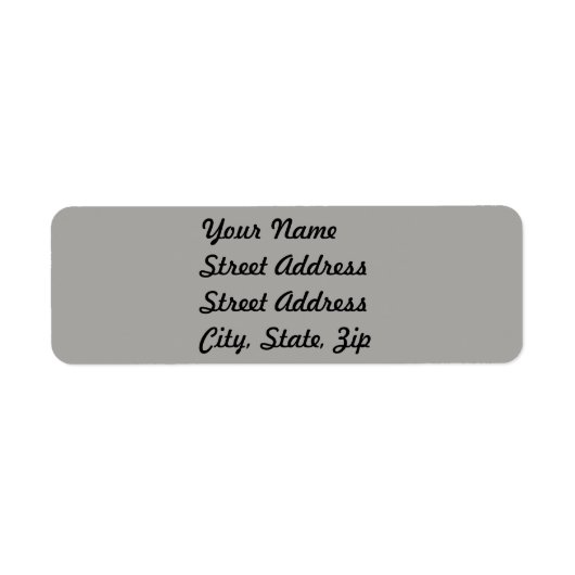 Pastel Gray Rücksendeadresse Sticker (Vorne)