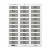 Pastel Gray Rücksendeadresse Sticker (Vorne)