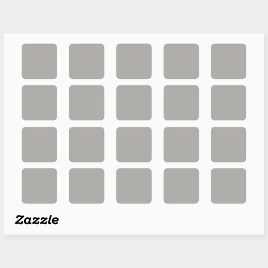 Pastel Gray Square Sticker (Blatt)