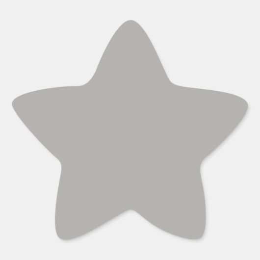 Pastel Gray Star Sticker (Vorderseite)