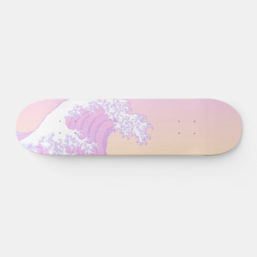 Pastel Great Wave off Kanagawa Skateboard (Horizontal)