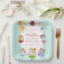 Pastel Green All Ballerina Cat Kindergeburtstag Pa
