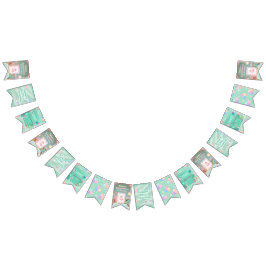 Pastel Green Baby Birthday Bunting Flags Wimpelkette